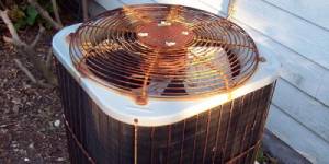 Very old AC outdoor unit-The Ban Of R 22 Refrigerant-Allgeier Air-Louisville KY-300x150jpg