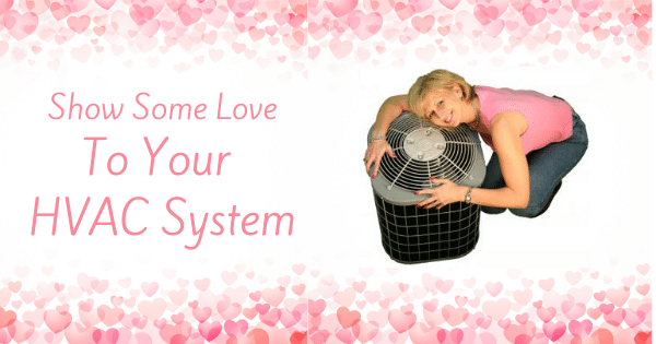 lady hugging her HVAC system-Show Some Love To Your HVAC System-Allgeier Air-Louisville KY