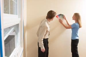 Couple choosing wall paint-Renovations Or Older Homes Should Consider A Mini Split-Allgeier Air-Louisville KY-300x200jpg 