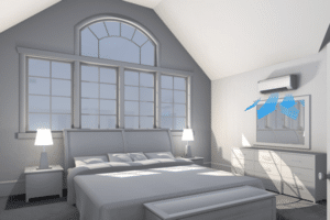 Bedroom with mini split unit-Where Can You Install A Mini Split Unit-Allgeier Air-Louisville KY-600x400jpg 