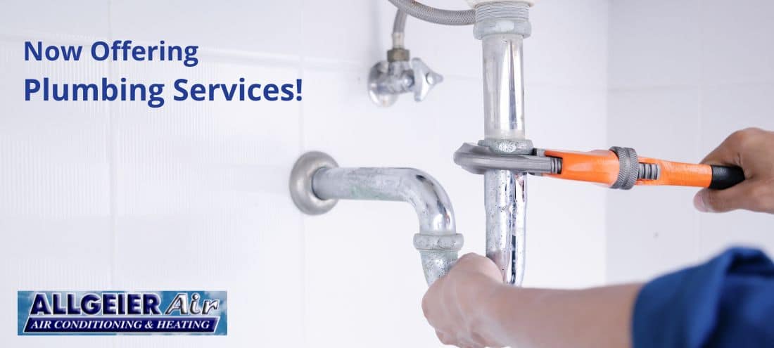Plumber fixing sink-Allgeier Air Now Offering Plumbing Services-Allgeier Air-Louisville KY-1100x495jpg
